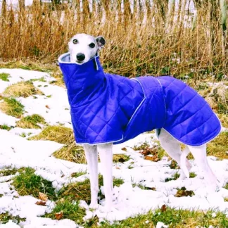 Waterproof rain coats for whippets and grey hounds