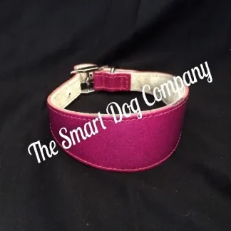 Leather Hound collar for whippets and grey hounds