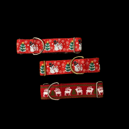 Christmas House collars for whippets and grey hounds. The Smart Dog Company