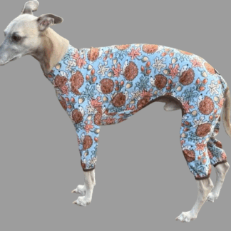 Whippet stretch cotton onesie - Autumn Hedgehog - The Smart dog Company