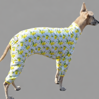 Whippet Cotton Onesie - Lemon Design