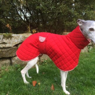 Quilted Red Waterproof Coat - Cotton Lined